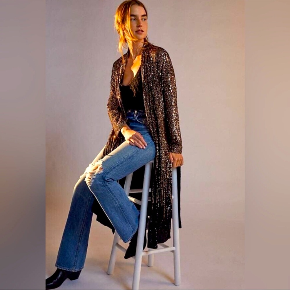 BB DAKOTA Dulcinea sequined jacket duster X Small
